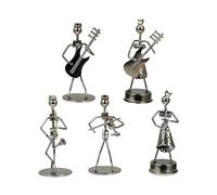 BESPORTBLE 5pcs Little Iron Art Musician Men Women Music Band Crafts Iron Art Home Office Desk Ornaments Decoration Concert Party Favors