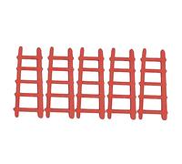 BESPORTBLE 5Pcs Mini Wooden Step Ladder for Dollhouse Fairy Garden Accessories Red Ladder Ornament for DIY Crafts Material Miniature for Home Decoration