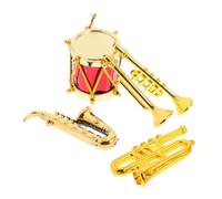 BESPORTBLE 5pcs Miniature Saxophone Models for Doll House Decor Mini Musical Instrument Model Set