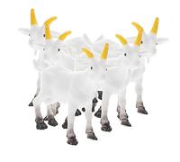 BESPORTBLE 5PCS Miniature Sheep Decor Realistic PVC Goat Model for Rural DIY Ornaments Adorable Farm Scene Accessories Educational Props for Home Decor
