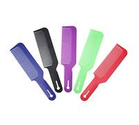 BESPORTBLE 5Pcs Mixed Color Plastic Hand Held Hair Combs for Men Professional Barber Salon Styling with Rounded Teeth Scalp Massage Comfortable Grip and Design