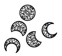 BESPORTBLE 5Pcs Moon Phase Wall Hanging Ornament Hollow Lunar Cycle Decor for Bedroom Living Shape Wall Art with Fine Craftsmanship and Design
