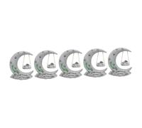BESPORTBLE 5pcs Moon Shape Dog Memorial Stone Headstone for Garden Decoration Thoughtful Remember Your Beloved Pet Memorial Stone