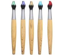 BESPORTBLE 5pcs Multi-function Wood Pen Set with Comfortable to Hold Portable Ballpoint Pens for Back to School and Office Use