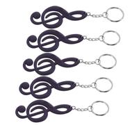 BESPORTBLE 5pcs Music Charm Keychain Stylish Music Themed Bag Pendant for Handbags Purses and Party Decorations Purple Color