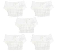 BESPORTBLE 5pcs Newborn Reusable Cotton Cloth Diaper Pants S Size 0-3 Months Washable Pocket Diapers for Infants