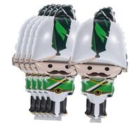 BESPORTBLE 5pcs Nutcracker Foil Balloons Christmas Party Decorations Aluminum Foil Xmas Supplies for Home Garden Office Festive Photo Props