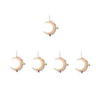 BESPORTBLE 5pcs Pet Bird Swing Toy Hanging Moon Swing for Parrots Parakeets and Birds for Exercise and Entertainment Easy to Install Natural Material