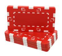 BESPORTBLE 5Pcs Portable Poker Chips Bingo Game Markers for Math Learning and Gambling Events Red Design for Fun and Practical Use