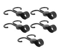 BESPORTBLE 5pcs Portable Rotating Double Hooks Multi-Functional Hanging Buckles for Stroller Shopping Cart Use Organizer Clips