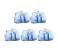 BESPORTBLE 5pcs Prayer Coin Purse, Rosary Pouch, Pu Metal Virgin Mary Pattern, Compact Small Change Wallet for Rosary Beads, Women, Prayer Meetings and Easter Celebrations