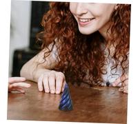 BESPORTBLE 5pcs Printed Spiral Cone for Adults Impossible Pyramid Passthrough Design Dual Swirl Desk Kinetic for Stress Relief and Sensory Play