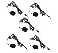 BESPORTBLE 5Pcs PVC Clip Microphones for Phone Portable Lavalier Mics with Sturdy Collar Clip Sound Recording for Live Broadcast Online Course Interview