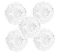 BESPORTBLE 5Pcs Replacement Footswitch Topper Caps for Guitar Pedals Durable Protection Knobs Easy Install Compact Design Transparent Mushroom Shape