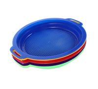 BESPORTBLE 5pcs Sand Sifter Set Beach Strainer for Shell Collecting Rock Sifting Gardening for Outdoor Fun at Beach Sandbox Backyard Activities Yellow Green Red Purple Blue