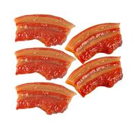 BESPORTBLE 5pcs Simulated Pork Belly Fake Food Realistic for Kitchen Decor Lifelike Meat Decoration Artificial Streaky Meat Prop Restaurant Prop