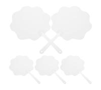 BESPORTBLE 5pcs Sublimation Blank Handheld Fans with Large Printable Surface Area and Double-Sided Pet Material, Flower Shape Creative Fans for Wedding Guests and Outdoor Summer Activities
