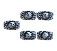 BESPORTBLE 5pcs Taoism Copper Ring for Women Retro Statement Ring Unique Finger Accessory for Parties Stylish Yin Design Holidays Special Occasions