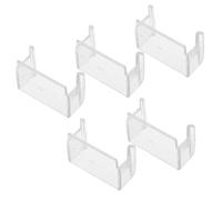 BESPORTBLE 5pcs Transparent Train Track Fixer Connectors for Stable Float Trestle Rail Expansion Compatible with Tank Engine Series for Educational and Home Play