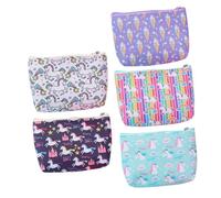 BESPORTBLE 5pcs Unicorn Design Coin Purse Cute Cartoon Storage Bags Change Holder for for Friends Family