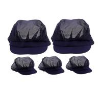 BESPORTBLE 5pcs Unisex Adjustable Chef Hats with Breathable Mesh and Cotton Material for Comfortable Kitchen and Restaurant Use, Washable Cooking Caps with Professional Appearance Dark Blue