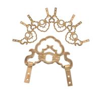 BESPORTBLE 5pcs Vintage Brass Picture Frame Hangers Chinese Style Antique Copper Hooks Heavy Duty Wall Mounting Hardware for Artworks Plaques Mirrors Home Decoration