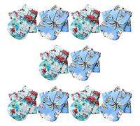 BESPORTBLE 5sets Cool Dog Vest Hawaiian Pet Shirt Tropical Theme Pet Clothing Summer 2pcs*5