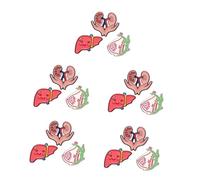 BESPORTBLE 5sets Creative Aesthetic Brooch Pins Cute Heart Lung Organ Designs for Backpacks Clothing and Bags Present for Fun Decorative Accessories 3pcs*5