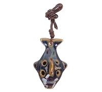 BESPORTBLE 6-hole Ceramic Alto c Ocarina Portable Fish Design Wind Instrument for Beginners Boys and Girls Practice Outdoors