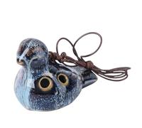 BESPORTBLE 6-hole Ceramic Bird Ocarina Flute with Strap, Portable Wind Music Instrument for Beginners and Performers, Decorative Folk Instrument for Travel and Practice Random Color