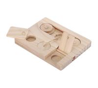 BESPORTBLE 6 in 1 Wooden Interactive Guinea Pig Enrichment for Small Animals, Natural Chewing Experience, Emotional Bonding, Khaki Colour, for Indoor Cages Feeding Animal Routine