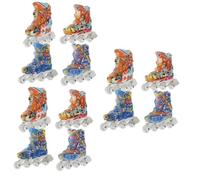 BESPORTBLE 6 Pairs Mini Finger Roller Skate Shoes Educational Desk Plaything Plastic Stress Relief for Fingerboard Fans