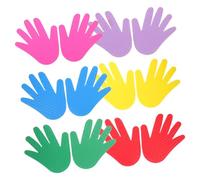 BESPORTBLE 6 Pairs Sensory Hand Floor Markers for Outdoor Activities Non-slip Plastic Spot Mats for Physical Education Coordination and Learning Games for Indoor and Outdoor Use
