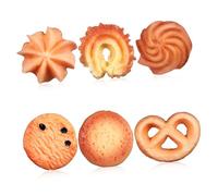 BESPORTBLE 6 Pcs Artificial Cookie Realistic Fake Biscuit Models for Decoration DIY Projects and Photography Props Lightweight and Safe Design for Christmas and Everyday Use