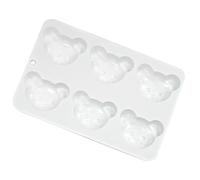 BESPORTBLE 6 Pcs Bear Shaped Silicone Mold Chocolate Candy Molds 8.33x5.66x0.86in Creative Adorable Design Fine Texture Safe and Reliable for Dessert Baking DIY Food Baking