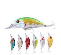 BESPORTBLE 6 Pcs Colorful Hard Fishing Baits Slowly Sinking Artificial Lures with Movable Tongue for Sea Fishing and Freshwater Realistic for Fish Random Color