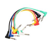 BESPORTBLE 6 Pcs Guitar Instrument Cables Flexible Amp Cords for Electric Guitar Bass Synthesizer and Effects High-fidelity Audio Leads Portable Replacement Connection Wires Random Color