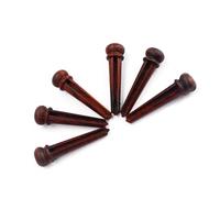 BESPORTBLE 6 Pcs Natural Redwood Bridge String Pegs for Folk Acoustic Guitar Improve Sound Clarity Vintage Style Guitar Parts Accessories