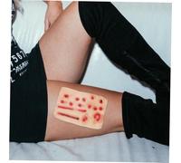 BESPORTBLE 6 pcs Temporary Zombie Scar Stickers with Realistic Bloody Wound Decals for Halloween Cosplay Safe Skin Friendly Makeup Accessories