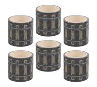 BESPORTBLE 6 Rolls Road Tape - Removable Toy Road Stickers Train Track Tape For Kids -, Reusable Railway Decal Diy Transportation Scene Sticker For Party Playrooms Decorations