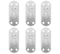 BESPORTBLE 6 Sets Metal Bed Rail Fittings Bed Frame Brackets for Headboard Fasteners Surface Mounted Replacement Parts