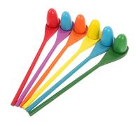 BESPORTBLE 6 Sets Wooden Egg Spoon Race Game for Balance Training for Hand Eye Coordination Equilibrium Sense Training Game Safe Material Sensory Exercise Kit