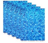 BESPORTBLE 6 Sheets Scene Water Decal Paper Diorama Supplies Fake Materials Hobby Train Scenery Ripple Sticker Sheet Self Adhesive Coated Ripples Pearlescent Stream Plastic Miniature Lake River