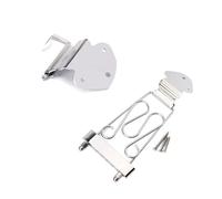 BESPORTBLE 6 String String Silver Tailpiece Bass Guitar Bridge with Screws Adjustable Height for Jazz Style Acoustic and Electric Guitars Replacement Part