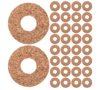 BESPORTBLE 60pcs Cork Grips for Guitar Picks - 19mm Anti-Slip Pick Pads for Better Endurance - 1mm Thick Ultra Thin Cord Grips - Fits Acoustic & Electric Guitar Players