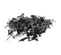BESPORTBLE 60Pcs Medieval Soldiers Set Black Silver Army Men Action Figures Mini Soldiers Plastic DIY Castle Building Kit for Historical Education and Birthday Party Gift