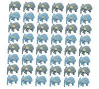 BESPORTBLE 60Pcs Mini Resin Elephant Figurines Realistic Animal Models for Dollhouse Garden Landscape Decoration Sturdy Small Sculptures in Colors for Indoor