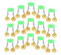 BESPORTBLE 60pcs Plastic Fishing Bell Alarm Clips with Dual Loud Bells Sensitive Rod Bite Indicator for Carp and Sea Fishing Secure Design for Use