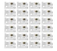 BESPORTBLE 60pcs Roller Blind Top Mount Brackets with Plastic and Metal Clips, Ceiling Mount Hardware Kit for Window Shade Installation and Door Blinds Valance Support