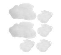 BESPORTBLE 6Pcs 3D Artificial Cloud Hanging Decorations Set, Fake Cloud Ceiling Ornaments for Wedding Stage, Bedroom, Party, and Classroom Ceiling Decor